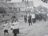 Corpus Christi in Rozstání in 1949