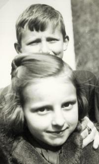 Ivan Kania with his sister (1941)