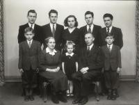 The Kania family - Ivan Kania in the upper row on the left (1949)