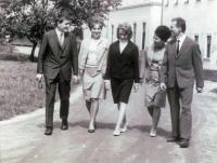 Ivan Kania (vpravo), Mendelova zahrádka (srpen 1965)