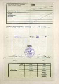 Certificate in german 1944/45 - back side