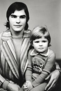 Ivan Landsmann and His Older Daughter Eva (Karviná, ca. 1974)