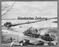 Pontonový most v Blekede r. 1945