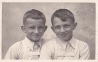 With his brother, around 1939