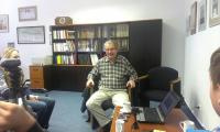 Josef Kordík during the interview for the project Stories of our Neighbours