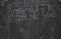 Military draft (September 1953, HB is the first from right)
