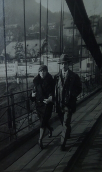 Františka and Josef Böhm, Herbert Böhm's parents (Děčín, 1934)
