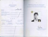 E. Oudar´s passport used by Jindřich Tomeš to leave Czechoslovakia for France in November 1982