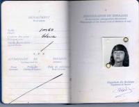 Carole Paris´s passport, 1982 
