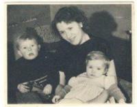 Truda with Peter and Denise, Tain, 1949
