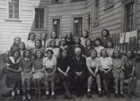 Class photo from the grammar school in Dušní Street