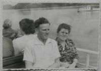 Brother and mum in 1956