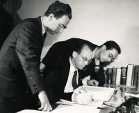 Miloš Pokorný, Břetislav Hodek a Jiří Teiner (from the Right)