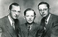 Brothers Miloš, Pavel and Jiří Pokorný (from the Right)