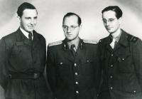 Bratři Miloš, Jiří a Pavel Pokorní (zprava, 1954)