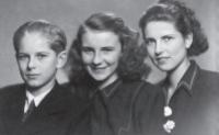 Josef Podzimek with sisters