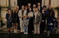Celá Štefanova rodina, Štefan třetí zleva, křest Štefanova vnuka, Kraslice, 2007