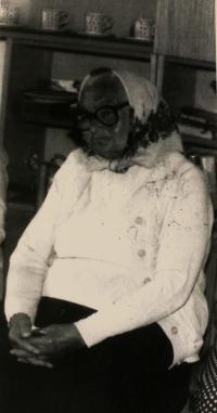Stefan´s granny from his father´s side, Jindřichovice, before 1990