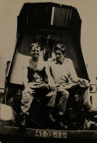 Štefan na vojně v Českých Budějovicích, Štefan vlevo, mezi lety 1967 až 1969
