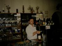 Štefan ve své první hospodě v Horním Oloví, 80. léta