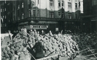 Libše´s brother on the barricade, Prague Letná, Heřmanova Street and Veletržní palác, 5th-9th May 1945