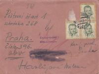 Povolení k napsání dopisu manželovi, 1953