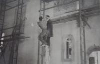 Během rekonstrukce Betlémské kaple 1950-1952