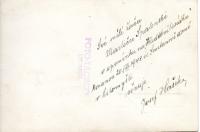 Hudební besídka v Litomyšli 1943, rub fotografie 