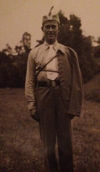 1937 František Jiříček in an Orel uniform