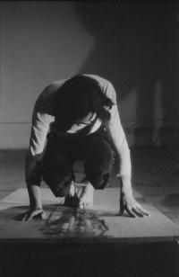 Petr Štembera – Cesta, 1977, záznam z vystoupení, dobová fotografie