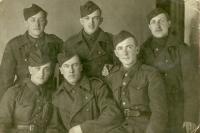 Anton Laššák with friends from a regiment 