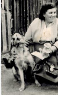Božena with the dog