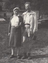 Rodiče Jarmily Kročkové Vítězslav a Emílie Fuchsovi, 1957