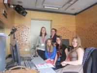 The pupils from ZŠ Jílovská, in the building of the radio