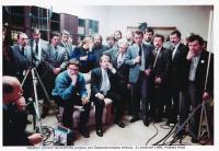 První novoroční projev V. Havla fotografie ze zákulisí přenosu