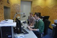 Příprava reportáže v Českém rozhlase