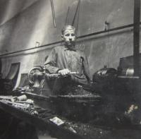 Uncle Josef Gabriel in the Adam factory in Bedřichov