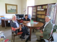 9j. S bratrem Jiřím při natáčení rozhovoru v muzeu