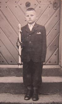 Michal Legdan při prvním přijímání v Lichnově