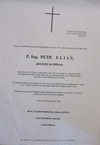 Parte pamětníkova bratra, pátera Petra Eliáše