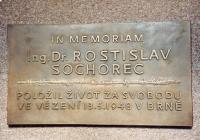 Memorial plaque to R. Sochorec in Brno