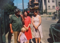 V Brně u manželů Kotrlých, Lenka Procházková a Ludvík Vaculík, 80. léta