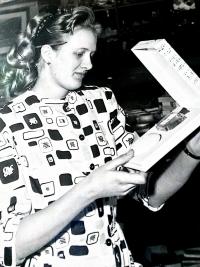 V práci v obchodním domě Horník v Ostravě, počátek 60.let