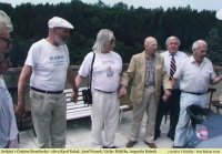 Setkání ve Šternberku - devadesátá léta. Zleva Stanislav Hubáček (z profilu), Karel Kukal, Josef Fousek, Václav Růžička, Augustin Bubník