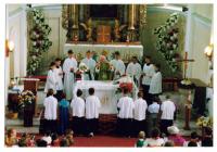 Viktor Olos served a Mass in Valaská Dubová