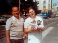Mária Šidová - s manželom, politickým väzňom Leopoldom Šidom (70.te roky)
