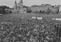 Staroměstské náměstí, prosinec 1989