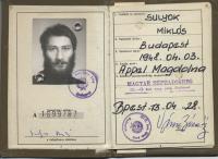 Muklós Sulyok's soldier ID card