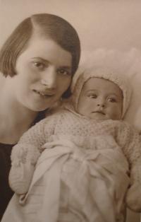 Ivo Klempíř with his mother - 1933-34