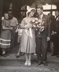 Ivo - svatba s Janou Molovou - 1959